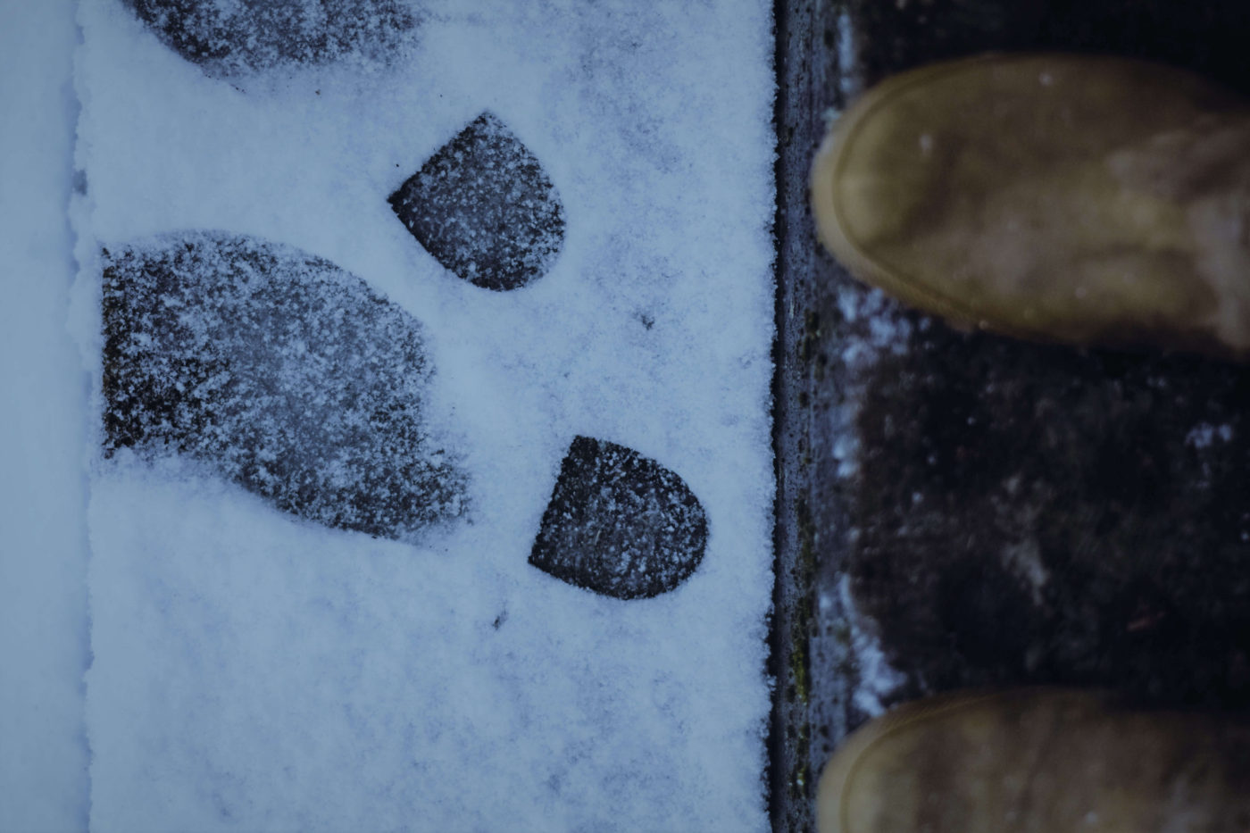 suede boots in snow